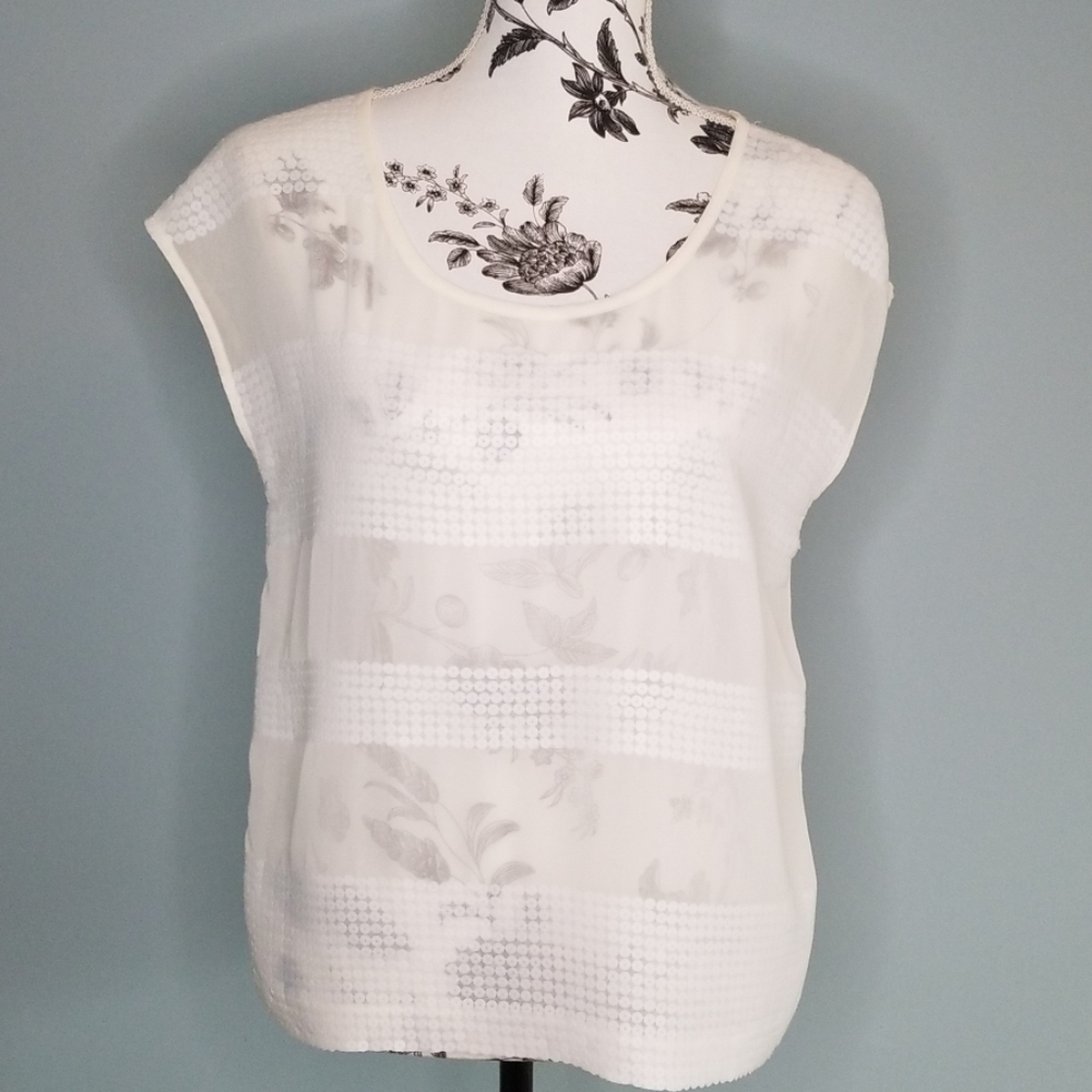 Kensie Sequin Top